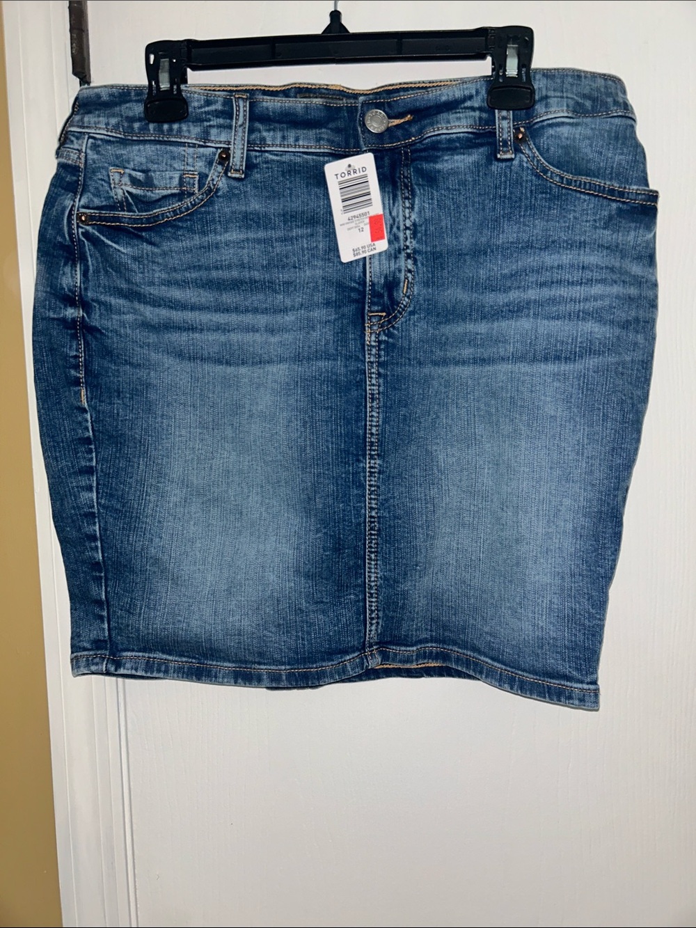 torrid Medium Blue Stretch Denim Mini Skirt